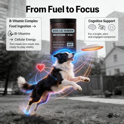 dog is human Multivitamin for Dogs-Healthy Skin & Coat, Aids Digestion & Boosts Immunity(60 Chews)