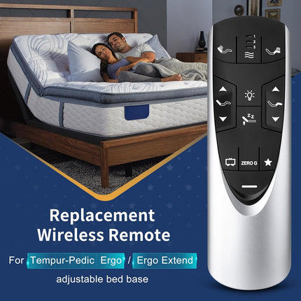 Replacement Remote for Tempurpedic Ergo/Ergo Extend Adjustable Bed Base, RF358A RF502A Wireless Remote Control