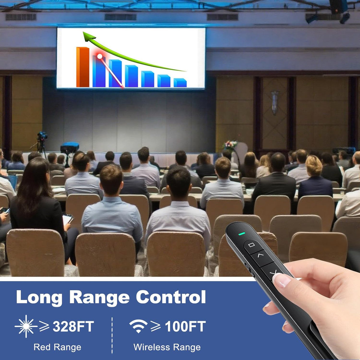 Presentation Clicker for PowerPoint, RF 2.4GHz USB Wireless Presenter Remote with Volume Control - photo 5