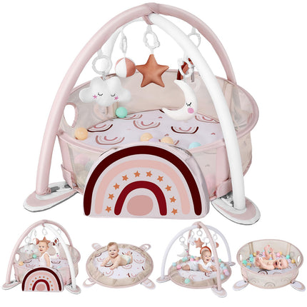 Pink Tiger Theme Baby Play Mat Gym with Kick & Play Piano