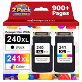 PG-240 XL/CL-241 Ink Cartridges Replaced for Canon 240XL 241XL Combo Pack