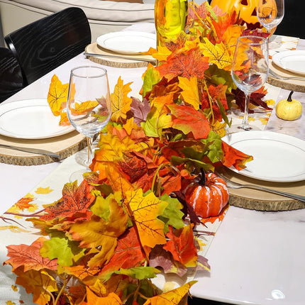 6 Pack Fall Garland Maple Leaf Decorations, 5.9 Ft 72 Leaves Each