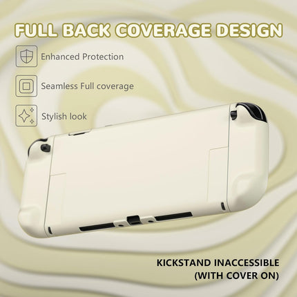 Hard Case for Nintendo Switch 2 with Extra Stand & Thumb Grip Caps | Split Design, Dockable Protective Full-Body Shell Cover for Nintendo Switch 2 | Solid Color Series, Antique Yellow