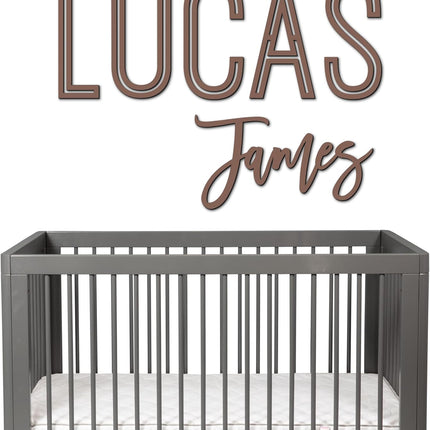 First and Middle Name Signs for Nursery Wooden Name Signs for Kids Room Personalized Name Sign