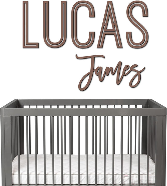 Personalized Wooden First and Middle Name Nursery Sign