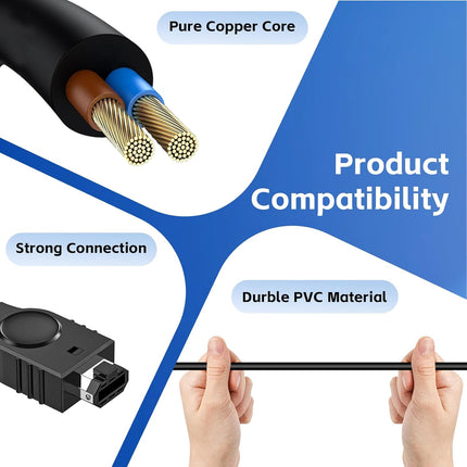 Link Cable for GBA, 2 Pack 2 Player Link Cable Connect Cord Compatible with Nintendo Gameboy Advance SP/Gameboy Advance, Perfect for Battling Friends and Family, Enjoy 2 Player Gaming Anytime 3.9ft