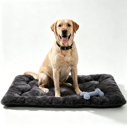 Cama para perro de 36" para jaula metálica, tapete lavable para dormir para mascotas medianas/grandes