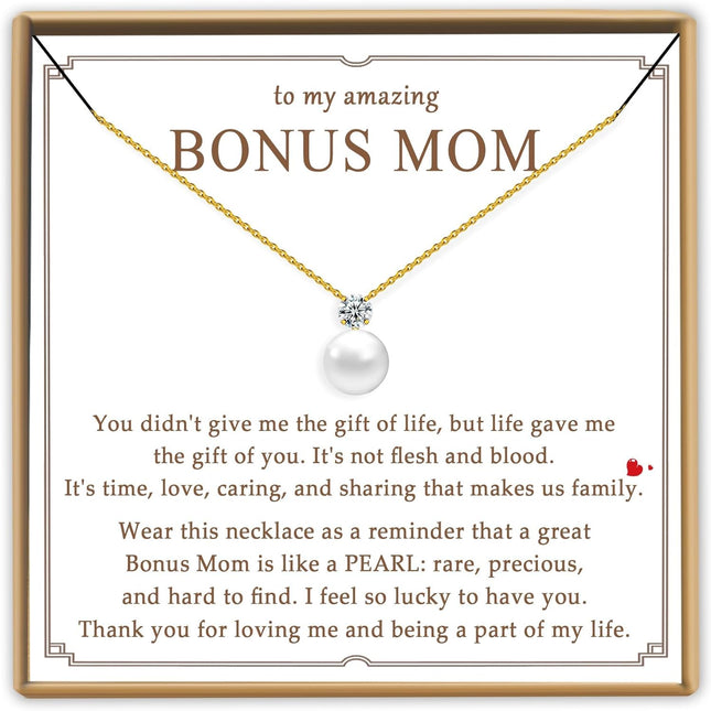 Single Pearl Necklace Birthday Gift for Mom