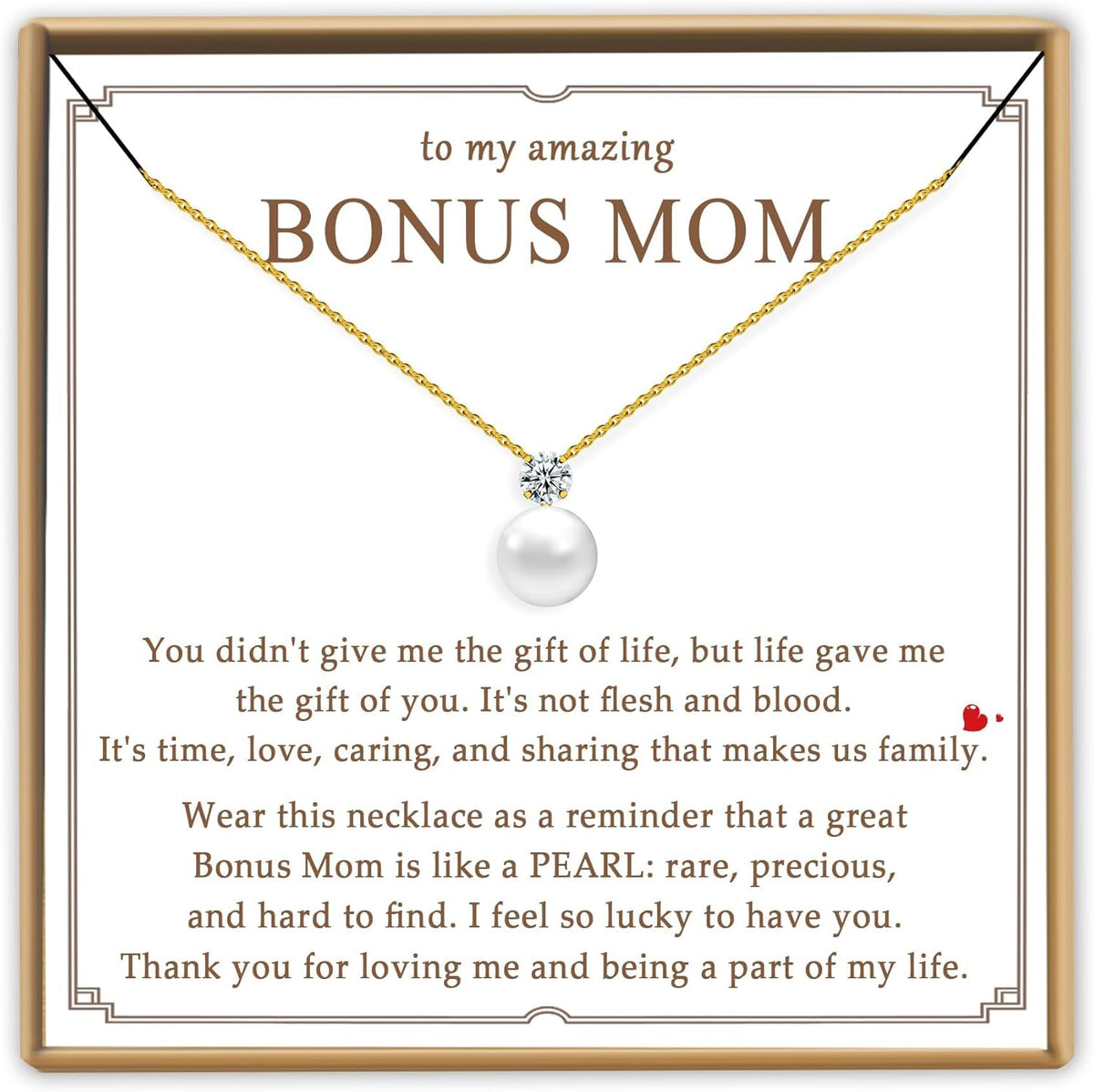 Single Pearl Necklace Birthday Gift for Mom