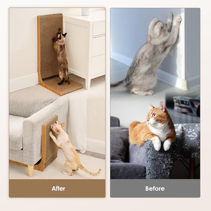 Cardboard Cat Scratcher for Indoor Cats, 26.8 Inch, Brown