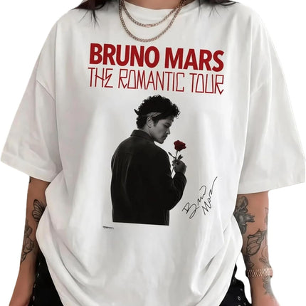 Handmade Bruno The Romantic Tour T-Shirt, Memorabilia Best Friend Matching Tee, Concert Merch 2026 Multicolor Unisex