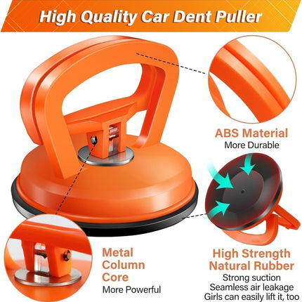 Dent Puller,Car Dent Puller 3 Pack Dent Remover Tool Dent Removal Kit for Car Suction Cup Dent Puller and Dent Repair Kit for Car Body,Screen,Tiles Lifting,Objects Moving(Orange+Yellow+Black)