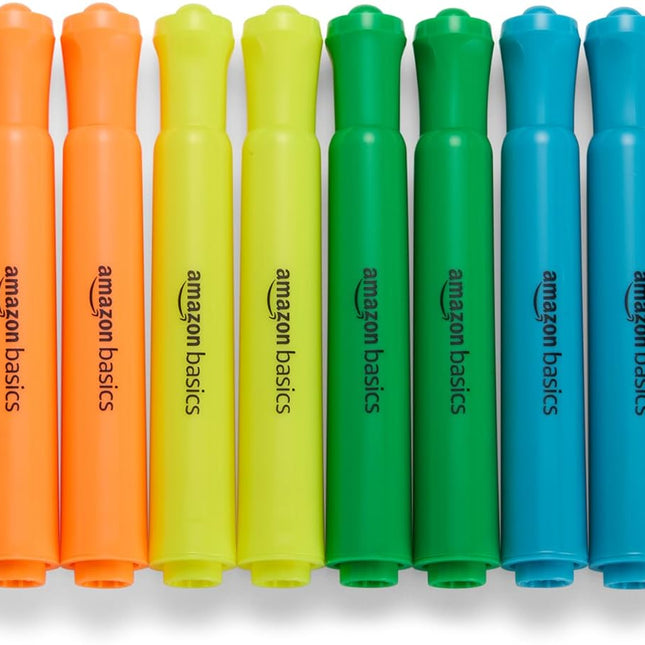 Tank Style Highlighters, Chisel Tip, Bible Highlighter, Office and School Supplies, 12 Pack, Assorted Colors