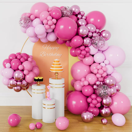 Kit de arco de globos negro mate de 134Pcs, kit de guirnalda de globos de látex