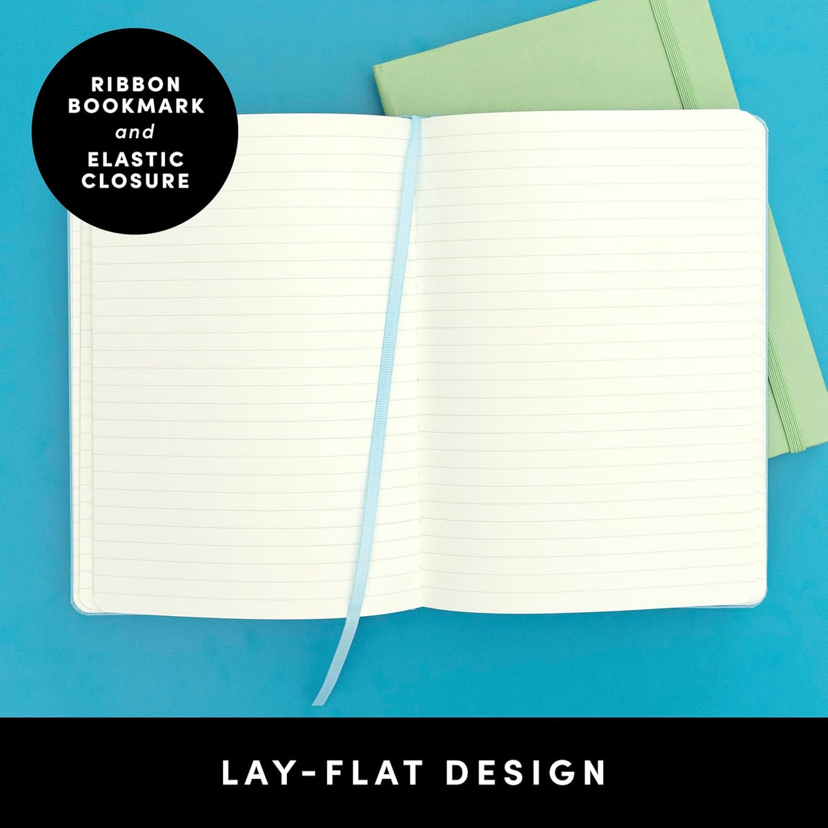 Black Hardcover Lined Journal Notebook, 160 Pages - photo 3