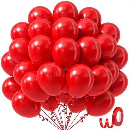 White Balloons 12 inch, White Latex 50pcs Party Balloons