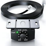 Universal Bass Control Knob, 16.4ft Extension Copper Core Cable with 4-Pin Subwoofer Volume Control, Easy Install,Compatible with Most Car Amplifier