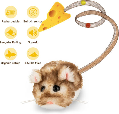 Interactive 360° Rolling Cat Toy with Squeak - photo 4