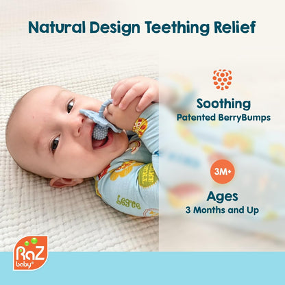 Silicone Baby Teether Toy - Soothe Babies Sore Gums - Infant Teething Toy - Hands Free Design - BPA Free - photo 2