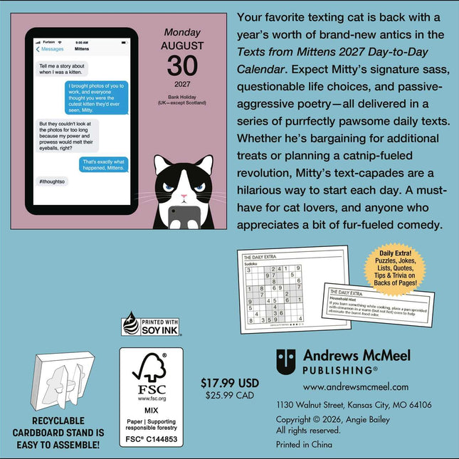 Texts from Mittens the Cat 2027 Day-to-Day Calendar: One Cat