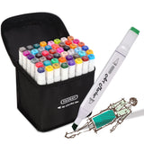 Alcohol Markers 48 Colors Dual Tip Fine & Chisel Art Markers Set