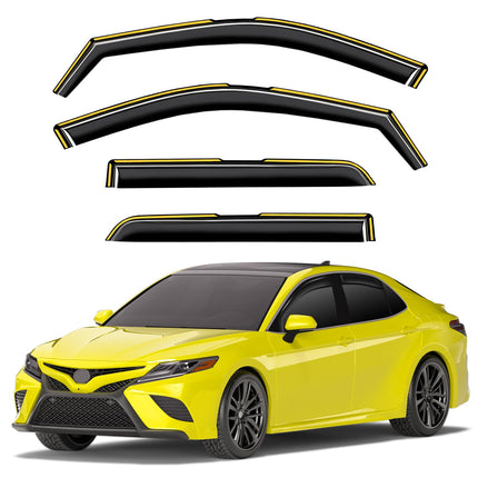in-Channel Extra Durable Window Rain Guards for Chevy Silverado/GMC Sierra 1500 2019-2026 Crew Cab,Window Deflectors,Vent Visors,Side Window Shades, Truck Accessories-4pcs