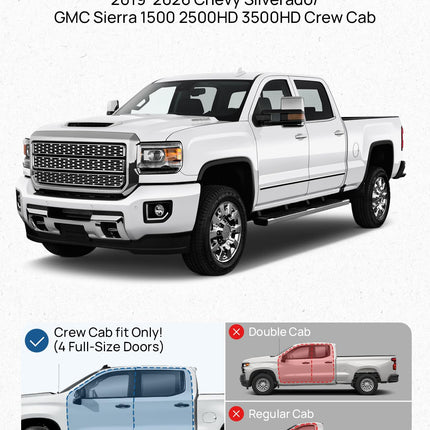 Rain Guards for 2019-2026 Silverado/Sierra 1500, 2500HD/3500HD