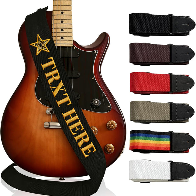 Guitar Strap, Personalized Embroidered Guitar Strap