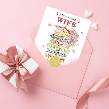 Mothers Day Card for Wife, Happy Wife Mother's Day Cards Gifts from Husband