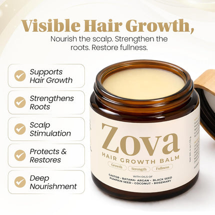 Hair Balm – Batana, Castor, Argan & Rosemary Oil Blend for Thicker, Stronger Hair – Deep Scalp Nourishing Hair Treatment for Men & Women – Natural Hair Repair & Moisturizing Balm 4 oz