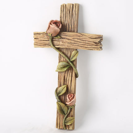 Home Decor 8.25" H Mystical Rose Cross for Wall