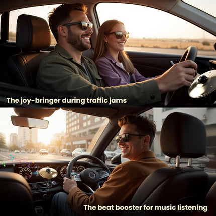 Car Cymbal Air Vent, Mini Crash Cymbal Car Decorations Accessories, Funny Drummer Gifts for Music Lovers, Car Gadgets, Suitable for Most Vehicles (Gold)