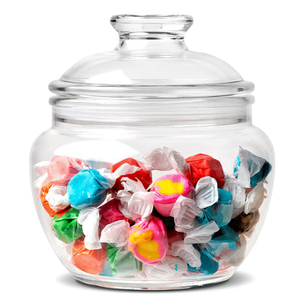 1 Gallon Cookie & Candy Jar with Lid, 128 oz Premium Acrylic Clear Apothecary Jar, Wedding & Home Décor Centerpiece, Decorative Kitchen Storage Jar, Bathroom Organization