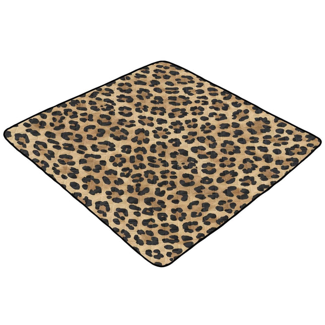 Classic Leopard Print Baby Play Mat for Floor 50" X 50" Foldable
