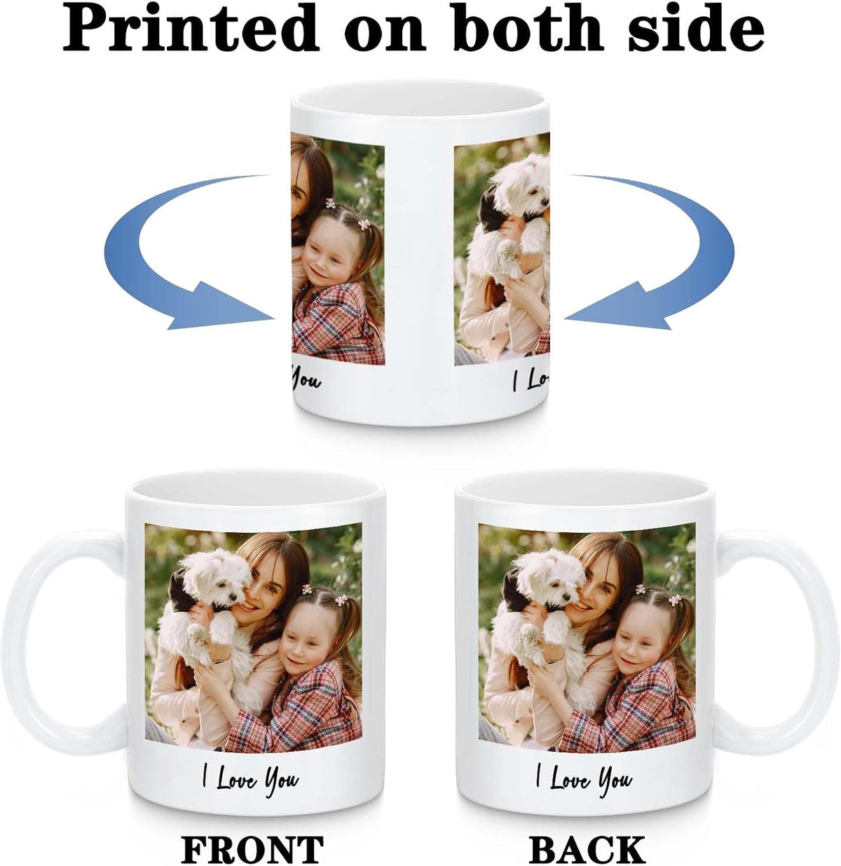 Custom Coffee Mug for Men Women, Personalized 11oz Ceramic Mug - photo 4