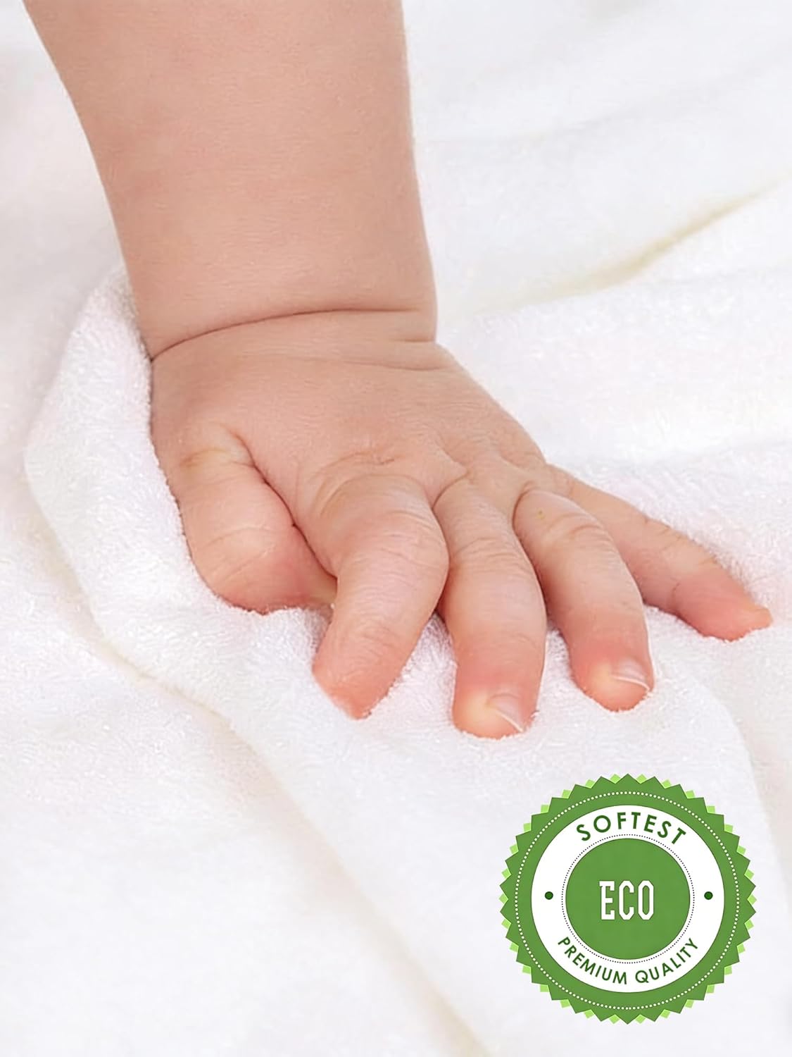 Baby Washcloths, Rayon Made from Bamboo, White 6 Pack - photo 5