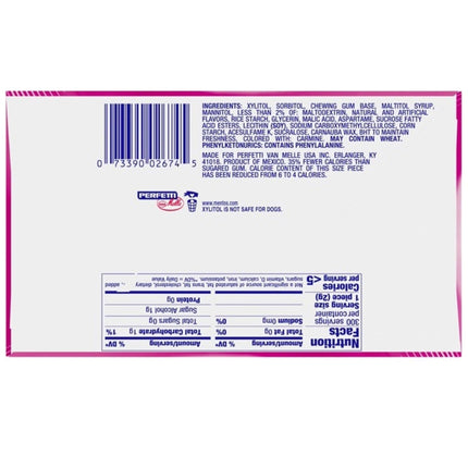 Mentos Pure Fresh Sugar Free Gum With Xylitol Sweetener, Bubble Fresh, 90% Recyclable Curvy Bottle, 50 Pieces per Bottle, 6 Pack