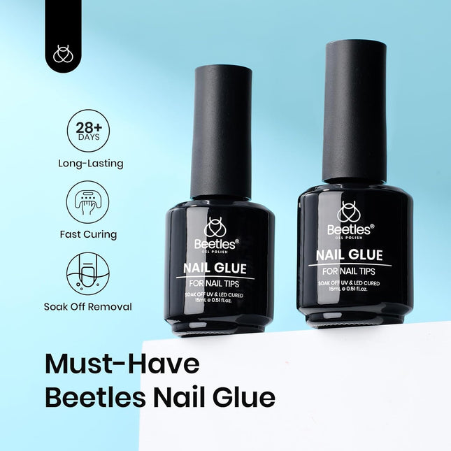 Gel Polish 9 In 1 Gel Nail Glue for Clear Acrylic Nail Tips 2 Pcs