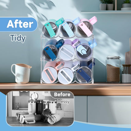 Stackable Water Bottle Organizer for 40 oz Tumbler