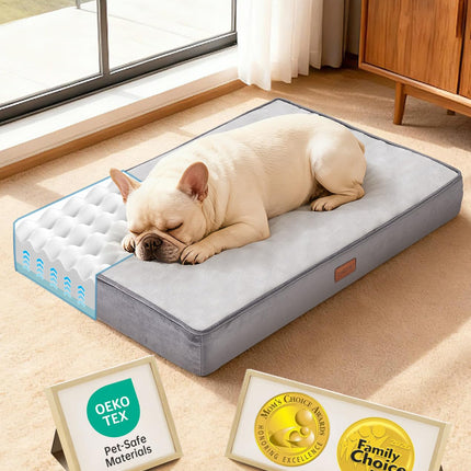 Orthopedic Large Dog Bed, Reversible Memory Foam, 41 inch-XL(Gray)