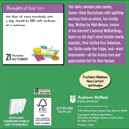Thoughts of Dog 2027 Day-to-Day Calendar