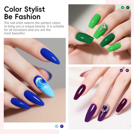 Set de 25PCS de esmalte de uñas en gel colores de otoño, esmalte en gel soak off con brillo y mate, capa superior dorada plateada con glitter, rojo marrón negro blanco verde DIY para mujeres y niñas