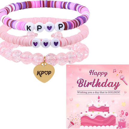 KPop Bracelet Merch K POP Crystal Bead Bracelets Stuff Korea-Pop Demon Christmas Jewelry Music Party Favors Cosplay Outfits Birthday Gifts for Girls Women Daughter Sister Fans