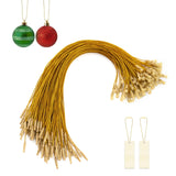 100pcs Christmas Ornament Hanger Strings Snap Fastener Tag Cord Ties