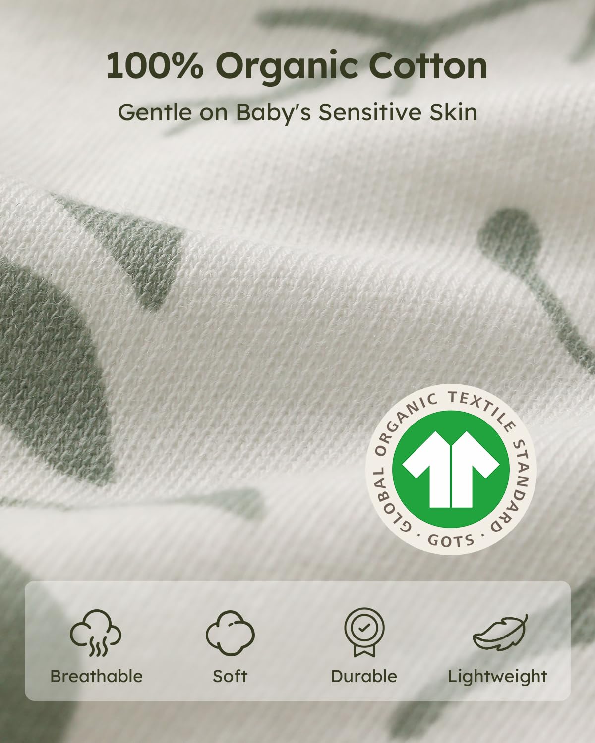 Baby Sleep Sack 6-12 Months Wearable Blanket for Babies 100% Organic Cotton 2-Way Zipper TOG 0.5 Toddler - photo 2