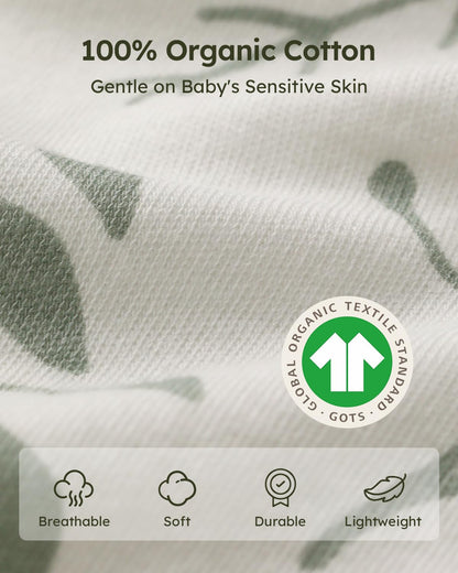 Baby Sleep Sack 6-12 Months Wearable Blanket for Babies 100% Organic Cotton 2-Way Zipper TOG 0.5 Toddler - photo 2