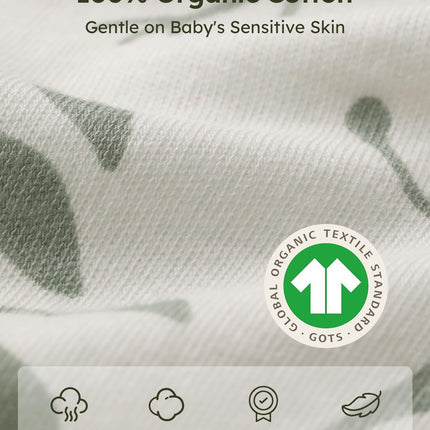 Yoofoss Baby Sleep Sack 0-6 Months Wearable Blanket for Babies 100% Organic Cotton 2-Way Zipper TOG 0.5 Toddler Sleeping Sack 3 Pack, Sleep Sacks