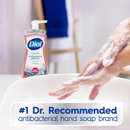 Dial Antibacterial Foaming Hand Wash, Power Berries, 7.5 fl oz (Pack of 6)