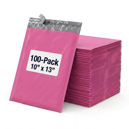 Shipping Bags 10" x 13" (100-Pack) White - Heavy Duty Self-Adhesive Envelope Poly Mailers for Packing, Secure Shipping, & Small Business Mailing