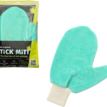 TiCK MiTT Blue Protective Glove for Tick Removal from Pets & Humans - Easy, Gentle, Chemical-Free Tick Handling - Portable & Durable for Outdoor Adventures